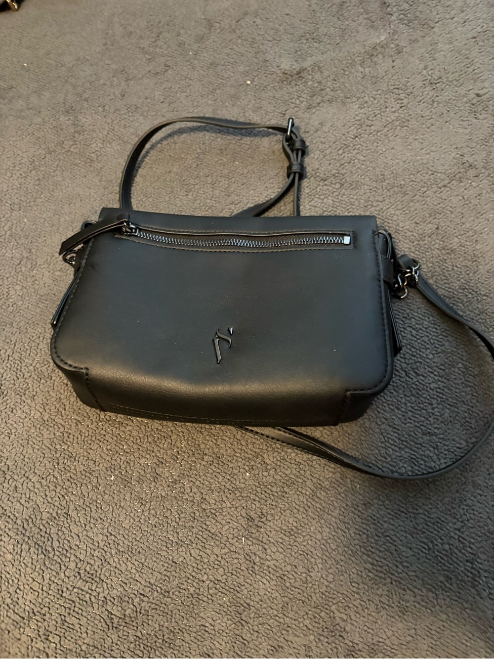 Victoria's Secret Black Crossbody Bag with Front Zip Pocket